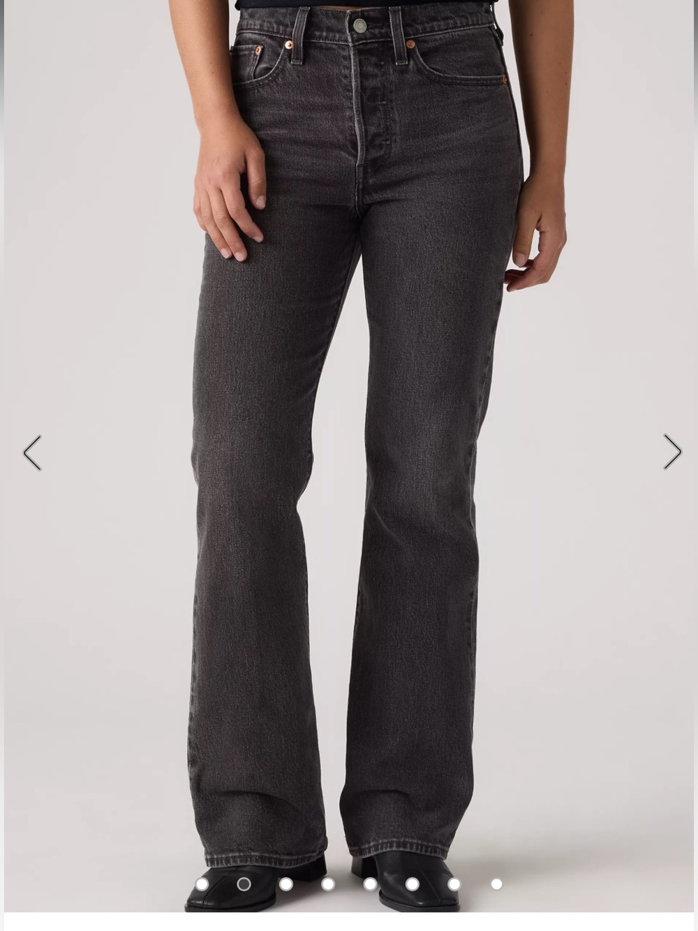 NWT Levi’s premium WEDGIE BOOTCUT WOMEN'S JEANS crackle black 28x30
